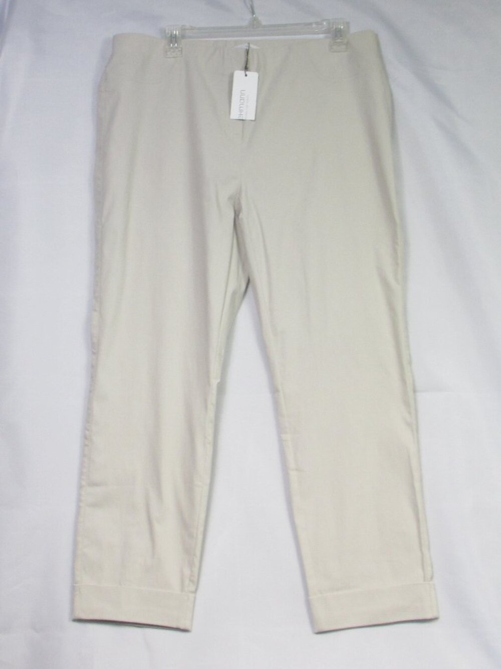 NWT Stehmann Pants Womens 14 Ivory Pull On Trouser Igor 680 Minimalist Casual